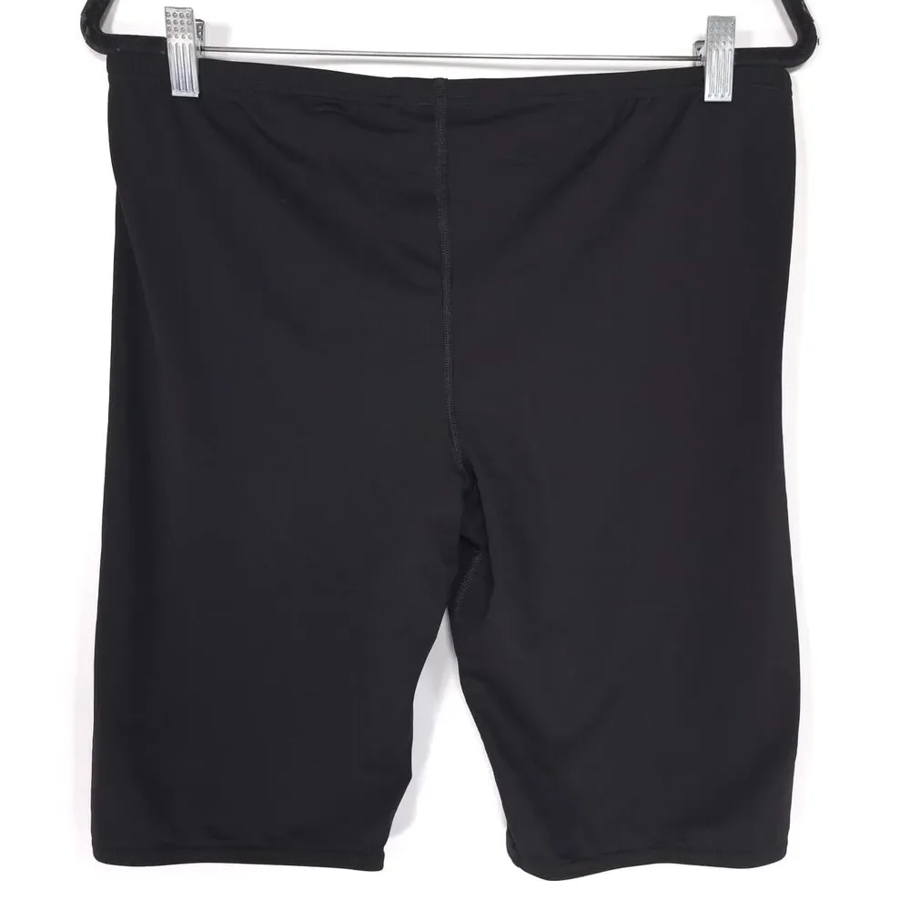 SPEEDO Endurance + Jammer Mens New Swim Trunks 38 Solid Drawstring Black